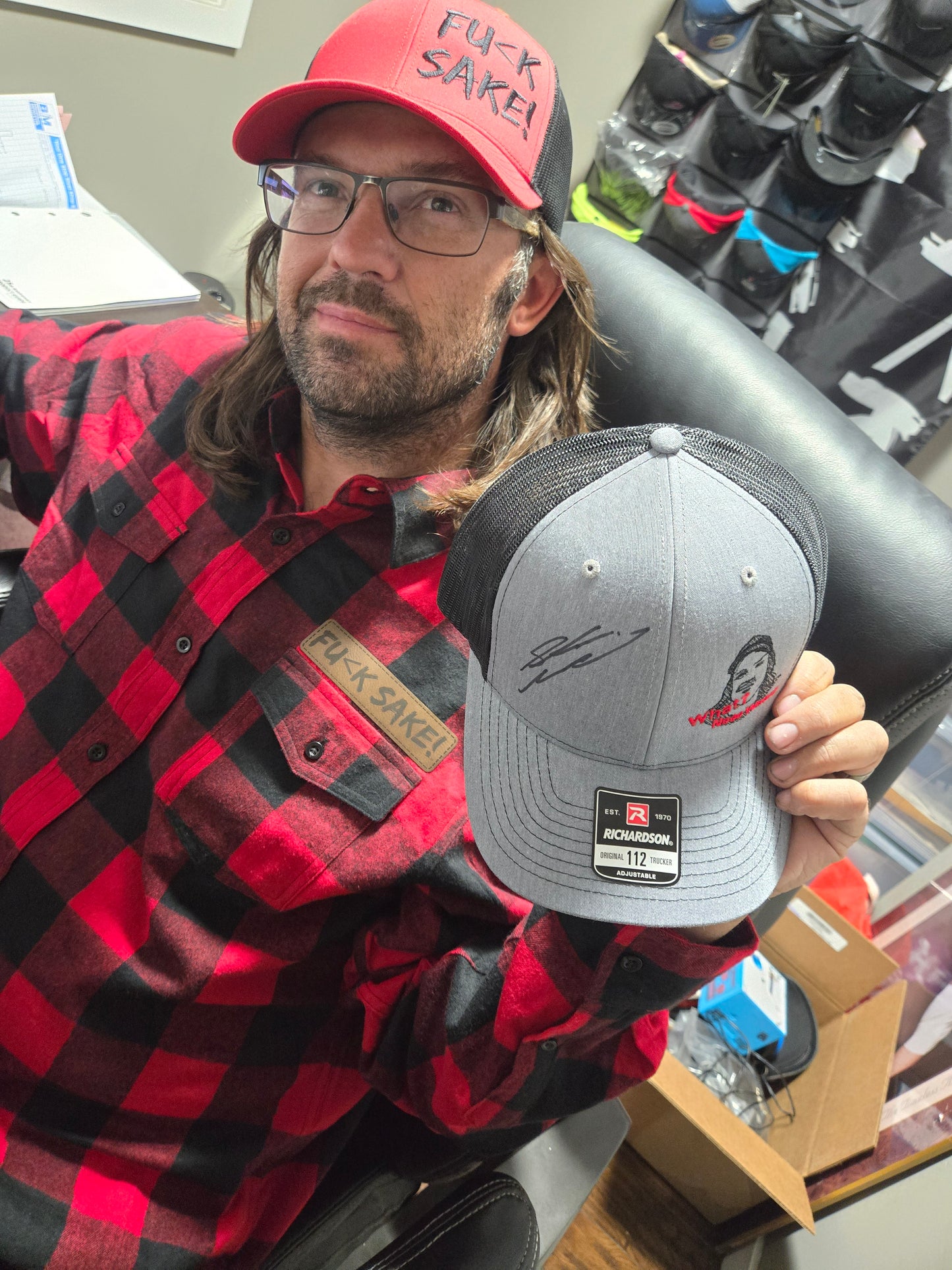 SIGNED Face Logo Trucker Hat