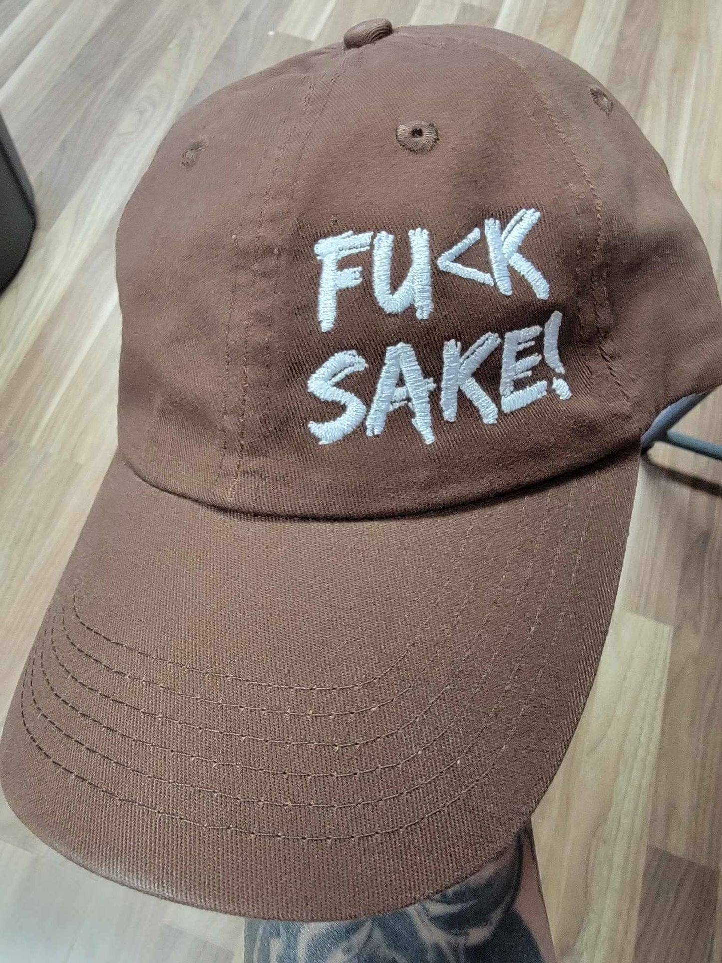 DISCOUNT Fu(k Sake Brown Baseball Cap