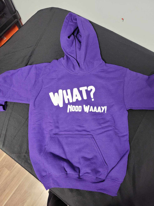 What Nooo Waaay Purple YOUTH Hoodie