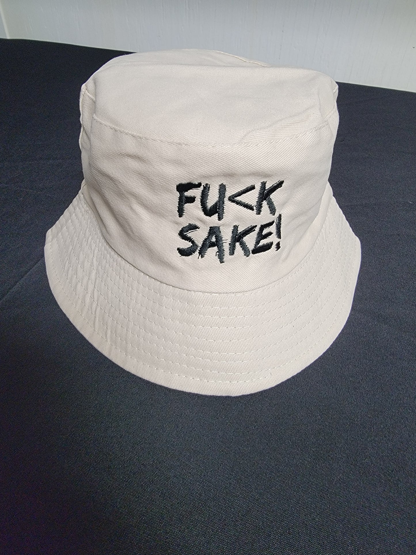 What No Way & Fu(k Sake Beige Bucket Hat